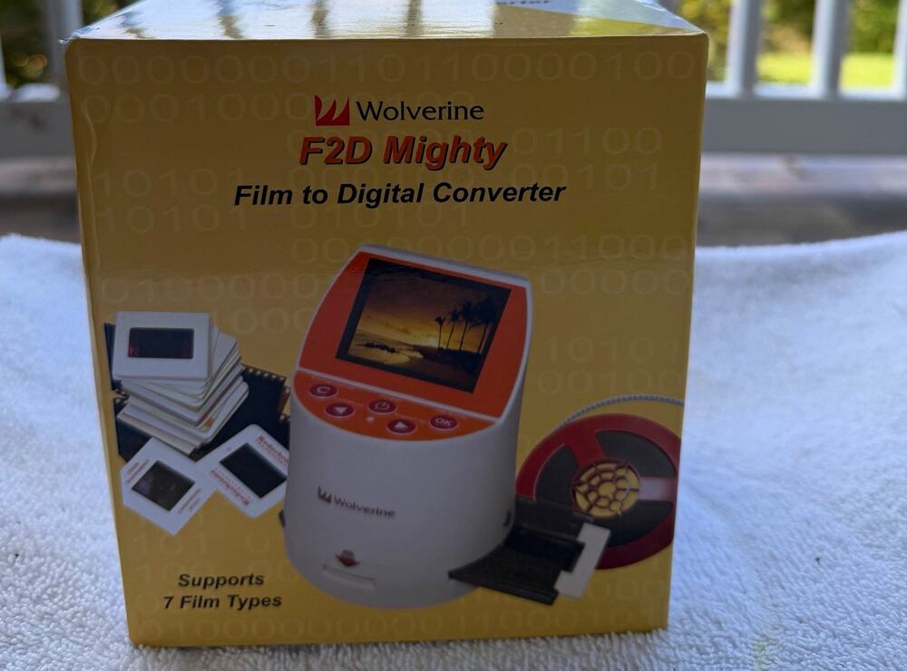 Wolverine F2D Mighty 20MP 7-in-1 Film to Digital Converter Open Box Unused